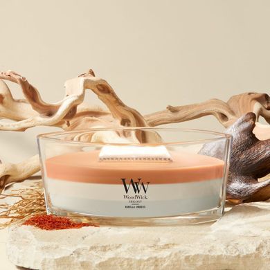 Ароматична свічка з тришаровим ароматом Woodwick Ellipse Trilogy Vanilla Embers 453 г