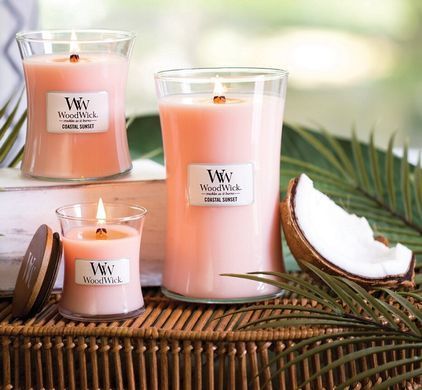 Ароматична свічка з дуже ніжними нотами Woodwick Mini Coastal Sunset 85 г