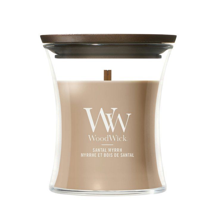 Ароматична свічка з нотами червоного дерева і евкаліпта Woodwick Mini Santal Myrrh 85 г