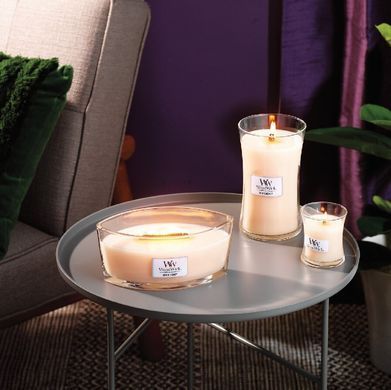 Ароматична свічка з ароматом апельсинового цуката Woodwick Mini White Honey 85 г