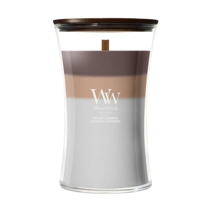 Ароматична свічка з тришаровим ароматом Woodwick Large Trilogy Radiant Cashmere 609 г