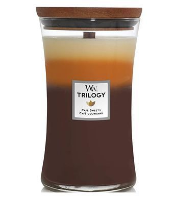Ароматична свічка з тришаровим ароматом Woodwick Large Trilogy Cafe Sweets 609 г