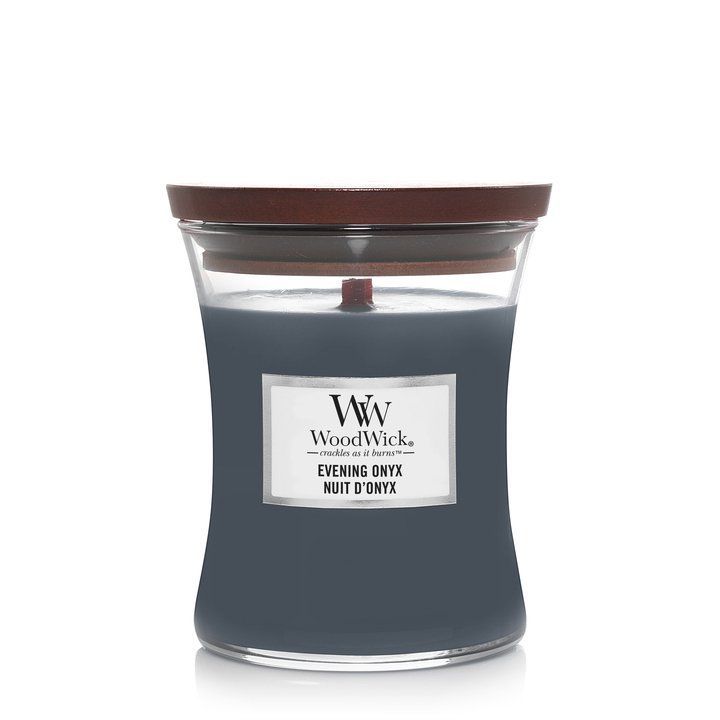 Ароматична свічка з ароматом чорної орхідеї і сандалового дерева Woodwick Medium Evening Onyx 275 г