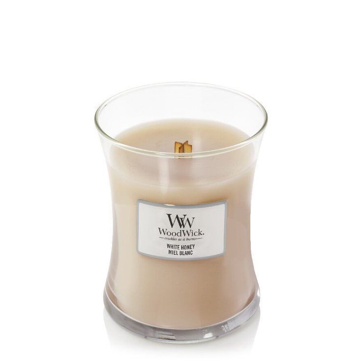 Ароматична свічка з ароматом апельсинового цуката Woodwick Medium White Honey 275 г