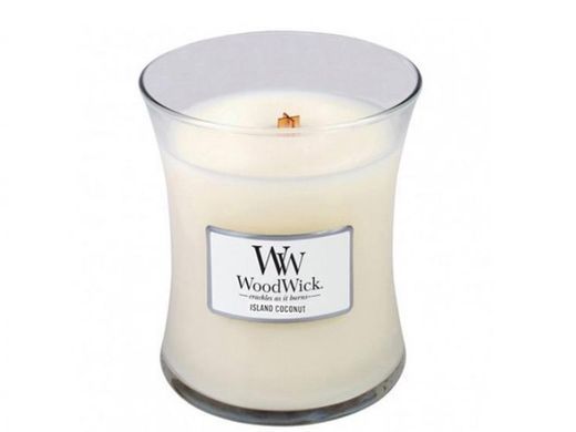 Ароматична свічка з ароматом кокоса та ананаса Woodwick Medium Island Coconut 275 г