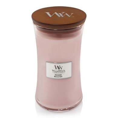 Ароматична свічка з ароматом троянди, кедра і мускусу Woodwick Large Rosewood 609 г