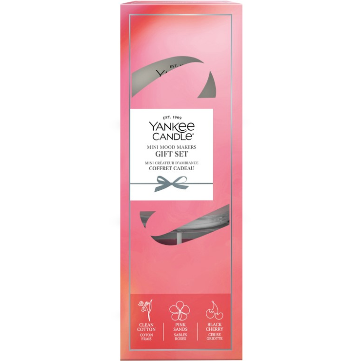 Подарунковий набір з 3 свічок Mini Mood Makers Yankee Candle Gift Set (Pink)