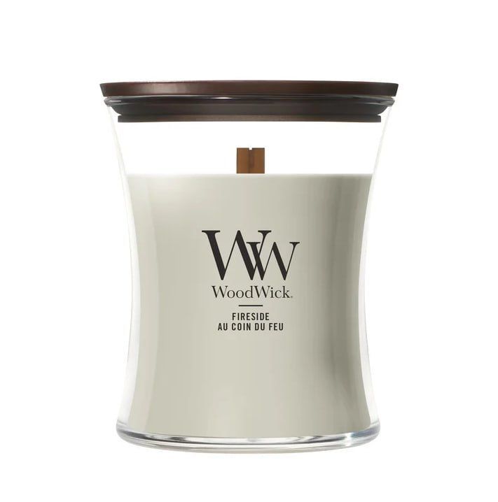 Ароматична свічка з ароматом копченого дерева та яблучної шкірки Woodwick Medium Fireside 275 г