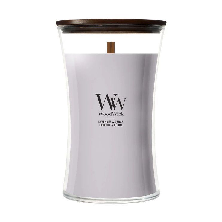 Ароматична свічка з ароматом лаванди та кедра Woodwick Large Lavender & Cedar 609 г